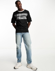 Чоловіча футболка з логотипом Karl Lagerfeld Paris 1159796710 (Чорний, M)