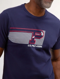 Футболка U.S. Polo Assn с логотипом 1159798944 (Синий, XL)