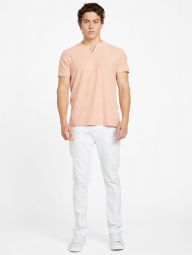 Мужская футболка Guess с пуговицами 1159799803 (Розовый, L)