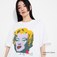 Футболка UNIQLO с рисунком Энди Уорхола Marilyn Monroe 1159801160 (Белый, L)