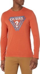 Мужской лонгслив Guess с логотипом 1159801374 (Оранжевый, XL)