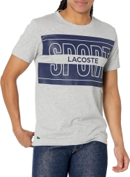Мужская футболка Lacoste с логотипом 1159801390 (Серый, 3XL)