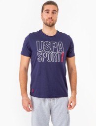 Футболка U.S. Polo Assn с логотипом 1159805531 (Синий, M)