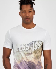 Мужская футболка Guess с рисунком 1159806279 (Белый, XXL)
