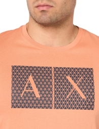 Футболка Armani Exchange с логотипом 1159807386 (Оранжевый, XS)