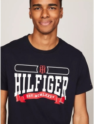 Мужская футболка Tommy Hilfiger с логотипом 1159808399 (Синий, M)