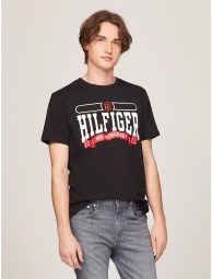 Мужская футболка Tommy Hilfiger с логотипом 1159808401 (Черный, M)