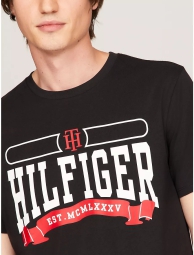 Мужская футболка Tommy Hilfiger с логотипом 1159808401 (Черный, M)