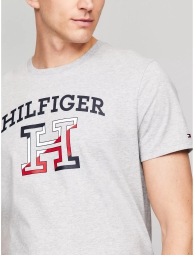 Мужская футболка Tommy Hilfiger с логотипом 1159810134 (Серый, M)