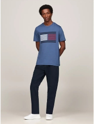 Мужская футболка Tommy Hilfiger с вышивкой 1159808426 (Синий, L)
