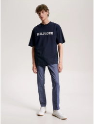 Мужская футболка Tommy Hilfiger с вышивкой 1159808432 (Синий, 3XL)