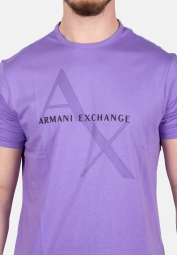 Футболка Armani Exchange с логотипом 1159808462 (Сиреневый, L)