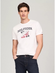 Чоловіча футболка з логотипом Tommy Hilfiger. 1159809605 (Білий, M)