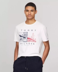 Мужская футболка Tommy Hilfiger с принтом 1159808648 (Белый, L)