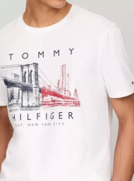 Чоловіча футболка Tommy Hilfiger з принтом 1159809617 (Білий, L)