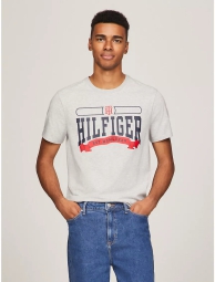 Мужская футболка Tommy Hilfiger с логотипом 1159808759 (Серый, S)