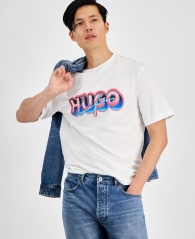 Футболка мужская HUGO by Hugo Boss с логотипом 1159809124 (Белый, M)