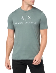 Футболка Armani Exchange с логотипом 1159810448 (Зеленый, M)