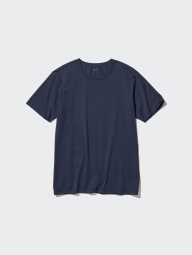 Однотонная футболка UNIQLO 1159810825 (Синий, XS)