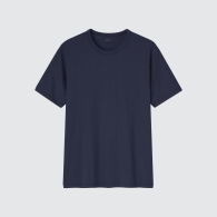 Однотонная футболка UNIQLO 1159810825 (Синий, XS)