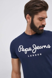 Мужская футболка Pepe Jeans London с логотипом 1159812321 (Синий, XXL)