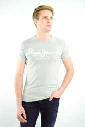 Чоловічі футболки з логотипом Pepe Jeans London 1159812328 (Сірий, XXL)