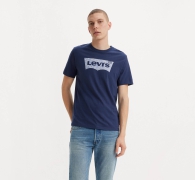 Футболка мужская Levi's с логотипом 1159812749 (Синий, XS)