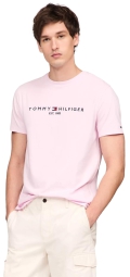 Мужская футболка Tommy Hilfiger с вышивкой 1159813078 (Розовый, 3XL)