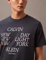 Чоловічі футболки з логотипом Calvin Klein 1159819192 (Синій M)