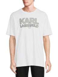 Мужская футболка Karl Lagerfeld Paris с логотипом 1159820857 (Белый XXL)