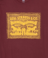 Футболка чоловіча Levi's з логотипом 1159821101 (Бордовий L)