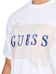 Мужская футболка Guess с вышивкой 1159824132 (Белый L)