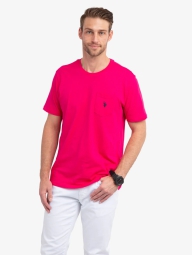 Футболка U.S. Polo Assn с логотипом 1159824423 (Розовый M)