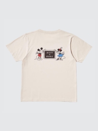 Футболка UNIQLO з Mickey and Minnie 1159825223 (Бежевий XS)