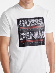 Мужская футболка Guess с принтом 1159825786 (Белый XL)