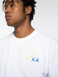 Футболка KAWS + Warhol UNIQLO с принтом сзади 1159831709 (Белый XXL)
