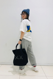 Футболка KAWS + Warhol UNIQLO с принтом сзади 1159831709 (Белый XXL)