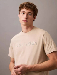 Чоловічі футболки з логотипом Calvin Klein 1159832455 (Бежевий XL)