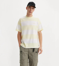 Футболка чоловіча в смужку Levi's з логотипом 1159834044 (Жовтий M)