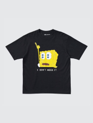 Футболка з принтом SpongeBob SquarePants UNIQLO 1159834482 (Чорний XS)