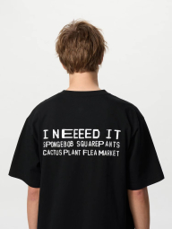 Футболка с принтом SpongeBob SquarePants UNIQLO 1159834482 (Черный XS)