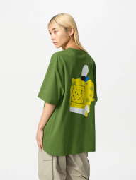Футболка с принтом SpongeBob SquarePants UNIQLO 1159834491 (Зеленый XS)