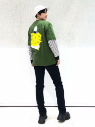 Футболка с принтом SpongeBob SquarePants UNIQLO 1159834491 (Зеленый XS)