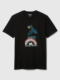 Чоловічі футболки GAP з принтом Marvel 1159834733 (Чорний L)