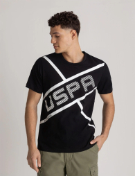 Футболка U.S. Polo Assn с логотипом 1159835477 (Черный M)