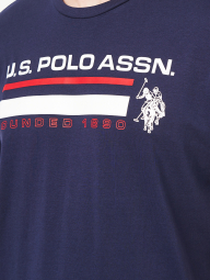 Футболка US Polo Assn з логотипом 1159834977 (Синій L)
