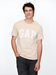 Футболка мужская GAP с логотипом 1159837277 (Бежевый XL)