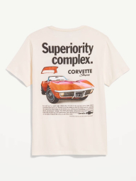 Мужская футболка GAP с принтом Chevrolet Corvette 1159836414 (Молочный M)