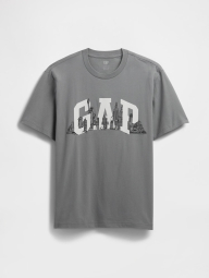 Мужская футболка GAP с принтом 1159836898 (Серый XXL)