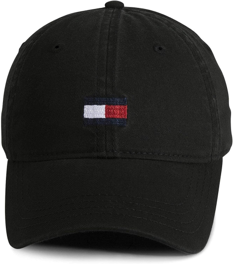 Бейсболка Tommy Hilfiger кепка с вышитым логотипом 1159788681 (Черный, One size)